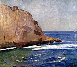 Emil Carlsen Canvas Paintings - Bald Head Cliff, York, Maine